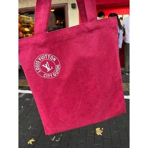 Louis Vuitton Burgundy canvas Tote Bag